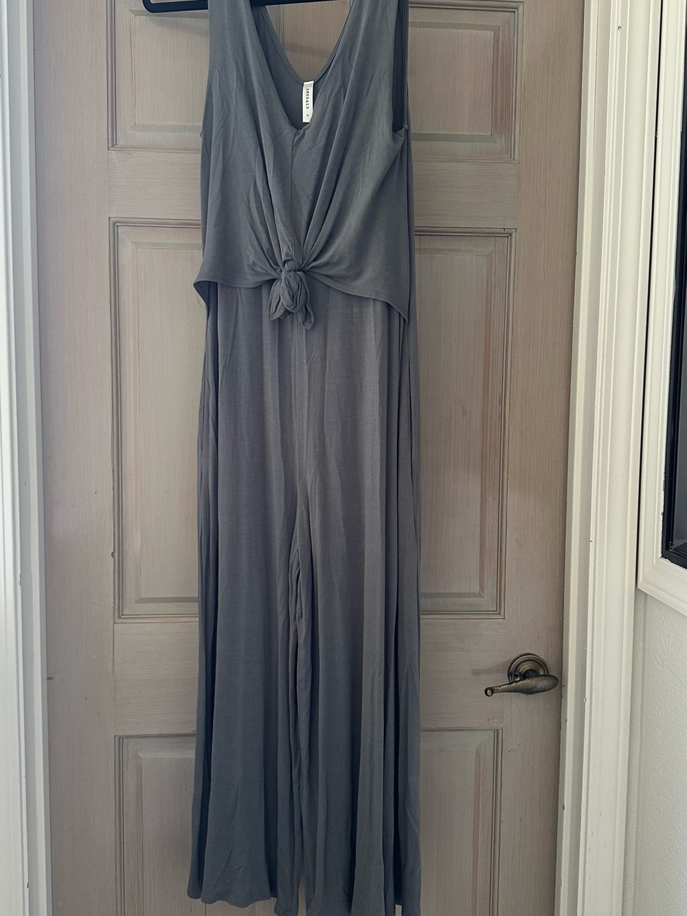 Sleeveless Knot-Front Jumpsuit